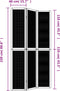 vidaXL - Kamerscherm - met - 3 - panelen - massief - paulowniahout - bruin
