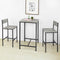 Sobuy OGT10-N - Bartafelset - 1 tafel en 2 stoelen - Grijs - 60x60x97 cm (2 stuks)