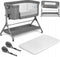 Lionelo Leonie Plus - Co-Sleeper 3 in 1 Wieg - Hoogteverstelling 6 Niveaus - Grijs
