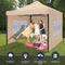 NIVADA Easy Up Partytent XL - 3x3m - Waterdicht met 4 Afneembare Zijwanden - Beige