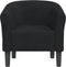 Kuipstoel fluweel zwart