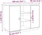 vidaXL - Dressoir - 100x40x75 - cm - massief - grenenhout - zwart
