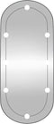 vidaXL - Wandspiegel - met - LED's - ovaal - 45x100 - cm - glas
