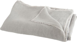 J-Line Plaid - polyester - lichtgrijs - 150 x 0.50 cm - woonaccessoires