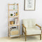 SoBuy FRG162-N - Ladderplank - 4 planken - Opvouwbaar - 34 x 42 x 140 cm - Rubberhout