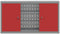 vidaXL - Gereedschapskast - Wandgemonteerd - met - Pegboard - Rood - 100x20x55 - cm - Staal