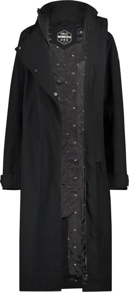 AGU Trench Coat Long - Regenjas Dames - Wind- en waterproof - Zwart - L