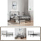 vidaXL - Bedframe - met - hoofd- - en - voeteneinde - metaal - zwart - 100x190 - cm