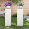 vidaXL - Plantenstandaards - Poort - - - 2 - stuks - - - Wit - - - 24x24x75 - cm - - - Staal