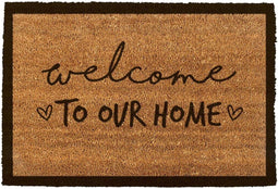 Leuke Deurmat met Bruin Kokos Vezel Welkomsttekst 60 x 40 cm