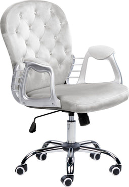 PRINCESS - Bureaustoel - Lichtgrijs - Fluweel