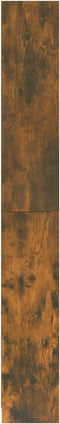vidaXL - Boekenkast - 80x24x175 - cm - bewerkt - hout - gerookt - eikenkleurig