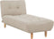 ALSTEN - Chaise longue - Lichtbeige - Symmetrisch - Polyester