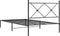 vidaXL - Bedframe - met - hoofdbord - metaal - zwart - 107x203 - cm
