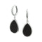 Glams Onyx - Klapoorringen - 925 Zilver - Zwart