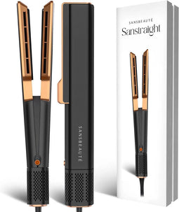 Sansbeauté® Sanstraight - Stijltang Wet-to-Dry - 2-in-1 Föhn & Stijltang - 80℃ t/m 140℃ - Premium Black