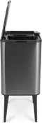 Umuzi Cleaning Push bin - Prullenbak 36L - Dubbele compartimenten - Metaal Grijs