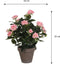 Mica Decorations Rozenstruik Kunstplant in Bloempot Stan - H33 x Ø25 cm - Roze
