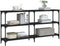 vidaXL - Wandtafel - 150x29x75 - cm - bewerkt - hout - zwart