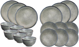 Les Essentiels ZEN - Servies 18 stuks - Voor 6 personen - Grijs