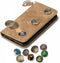 GranC - drukknopen wallet hoes - Geschikt voor iPhone SE (2022 / 2020) / 8 / 7 / 6(s) - taupe