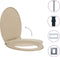 vidaXL - Toiletbril - soft-close - en - quick-release - ovaal - beige