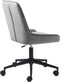 Bureaustoel Shenley Grijs Velvet - Giga Living