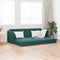 vidaXL - Vloersofa - Bed - 2-in-1 - Donkergroen - 213x144x60 - cm