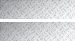 vidaXL - Aluminium - Dambord - Platen - 2 - stuks - Antislip - 100x25 - cm