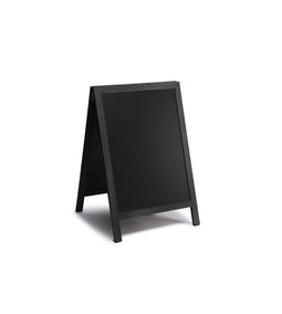 Krijtstoepbord - Houten Frame - bxh 75x135cm - ZWART