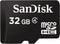 Sandisk MicroSDHC 32 GB - MicroSD kaart met adapter - Class 4 - zwart