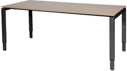 Verstelbaar Bureau - Domino 180x80 Havana Kersen - zwart frame