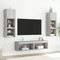 vidaXL - Tv-meubels - met - LED-verlichting - 2 - st - 60x30x30 - cm - grijs - sonoma