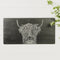 Tafelloper Schotse hooglander - Gegraveerd - 50x25 - Leisteen - Just Slate Company Scotland