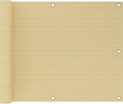 vidaXL - Balkonscherm - 75x500 - cm - HDPE - beige