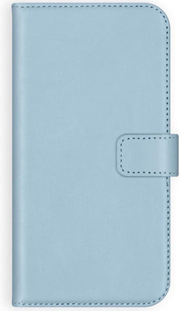 Selencia Hoesje Geschikt voor Samsung Galaxy S20 Ultra Hoesje Met Pasjeshouder - Selencia Echt Lederen Bookcase - Lichtblauw