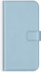 Selencia Hoesje Geschikt voor Samsung Galaxy S20 Ultra Hoesje Met Pasjeshouder - Selencia Echt Lederen Bookcase - Lichtblauw