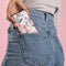 iMoshion Hoesje Geschikt voor iPhone 13 Pro Hoesje Met Pasjeshouder - iMoshion Design Softcase Bookcase - Blauw / Blossom