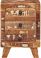 vidaXL - Nachtkastje - 2 - st - 37x32x50 - cm - massief - gerecycled - hout