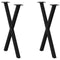 vidaXL - Eettafelpoten - 2 - st - X-vormig - 57x(72-73) - cm - staal - zwart