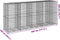 vidaXL - Schanskorf - 450x100x200 - cm - gegalvaniseerd - ijzer - zilverkleurig