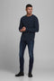 JACK & JONES Hill Knit - Heren Trui - Donkerblauw - Maat XL