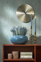Mica Decorations Gabriel Plantenschaal - H16 x Ø32 cm - Keramiek - Blauw