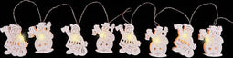 Luca Lighting - Snoer met houten kerstman en LED verlichting - Koud wit