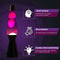 i-Total Lavalamp - Lava Lamp - Sfeerlamp - 40x11 cm - Glas/Aluminium - 30W - Paars met roze Lava - Zwart - XL2342