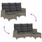 vidaXL - Verstelbare - tuinbank - met - kussens - L-vormig - poly - rattan - grijs