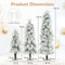 Coast set van 3 kunstkerstbomen 90/120/150 cm - slank design - warmwitte ledlampjes - groen (set van 3)