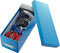 Leitz WOW Click & Store Opbergdoos met Deksel voor CD's - Kartonnen Sorteerdoos voor Spullen - 84% Gerecycled Karton - 14.3 x 35.2 Cm (BxD) - Blauw