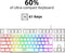 HXSJ V700 - Bedrade Gaming Toetsenbord - RGB - 61 Toetsen - QWERTY - Wit