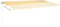 vidaXL - Luifel - handmatig - uittrekbaar - met - LED - 600x300 - cm - geel - en - wit